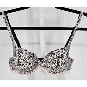 Body by Victorias Secret Womens Sz 32C Lined Demi Bra Leopard Print